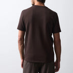 Men's Dark Brown Fitted Crew Neck Short Sleeve T Shirt