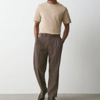 Men's Khaki Fitted Crew Neck Short Sleeve T Shirt