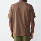 Men's Light Brown Loose Fit Crew Neck Short Sleeve T Shirt